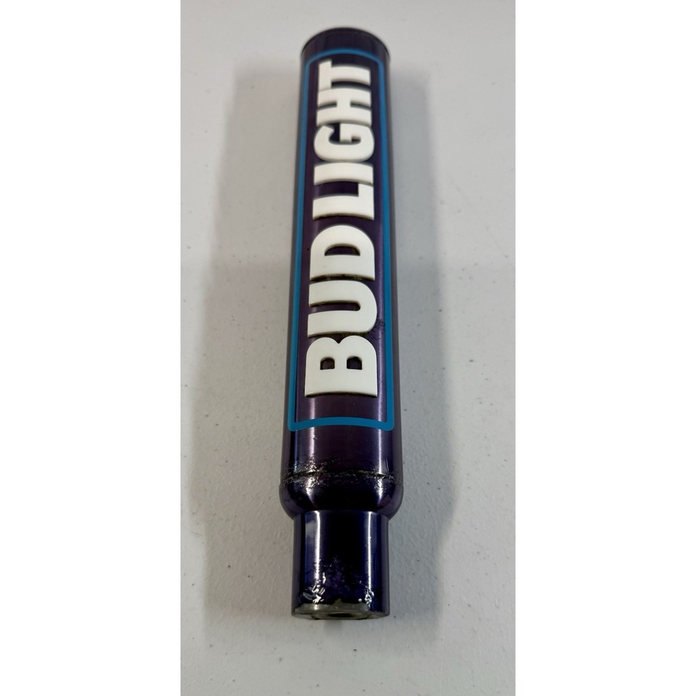 Bud Light Beer Tap Handle Knob Top Draft Keg Bar Kegerator Brewing Metal 11"